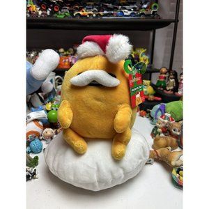 Sanrio GUDETAMA HOLIDAY SANTA OUTFIT Soft Plush Stuffed Toy 2023 NWT 8”